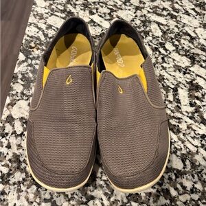 Olukai Men's Nohea Mesh Grey Slip On Loafer Walking Fishing Outdoors Shoes